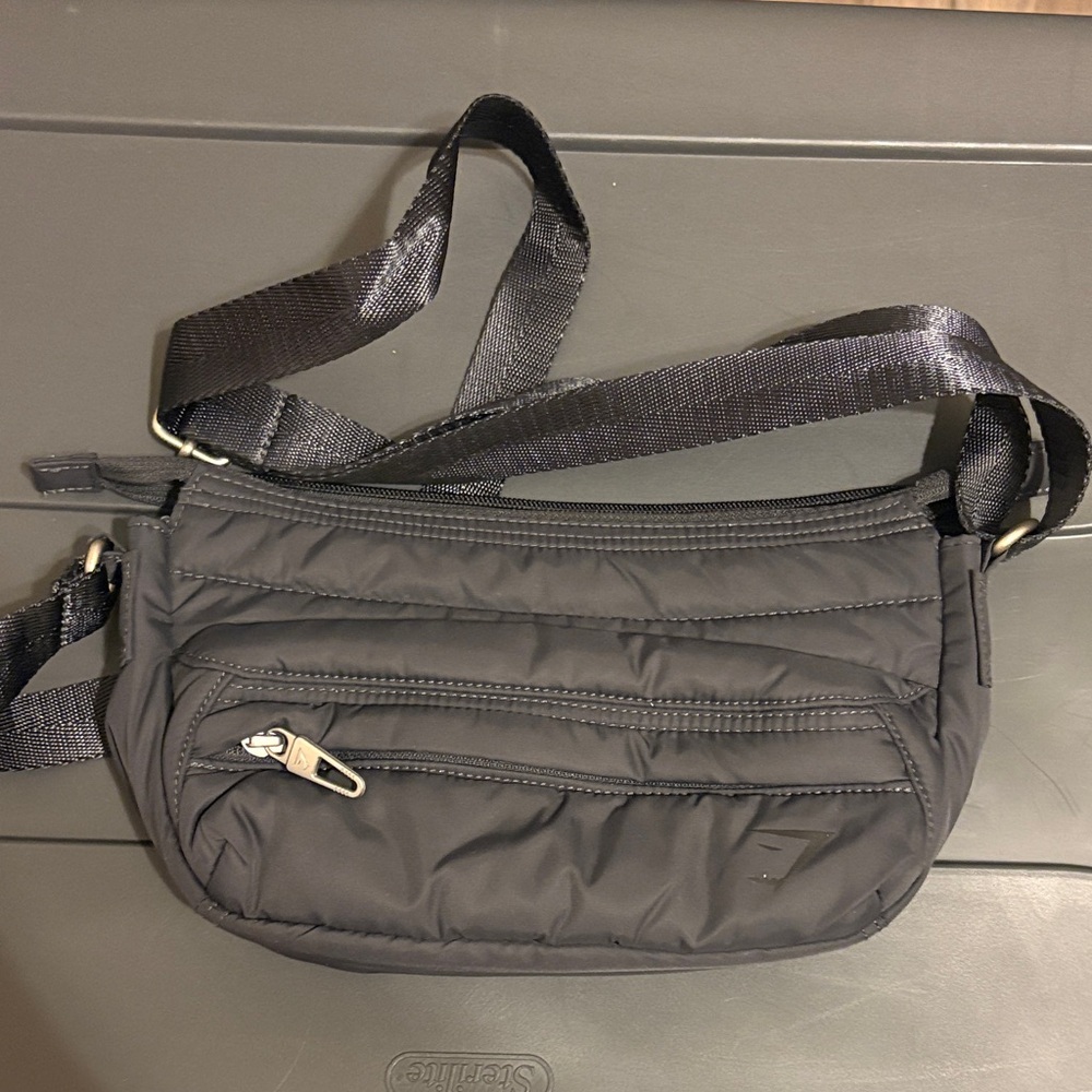 Quilted Crossbody Bag with Front Zipper Pocket